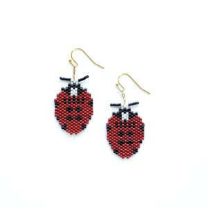 Asian Ladybug Earrings - Large