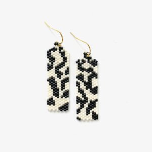 Moth-Inspired Earring in white and black